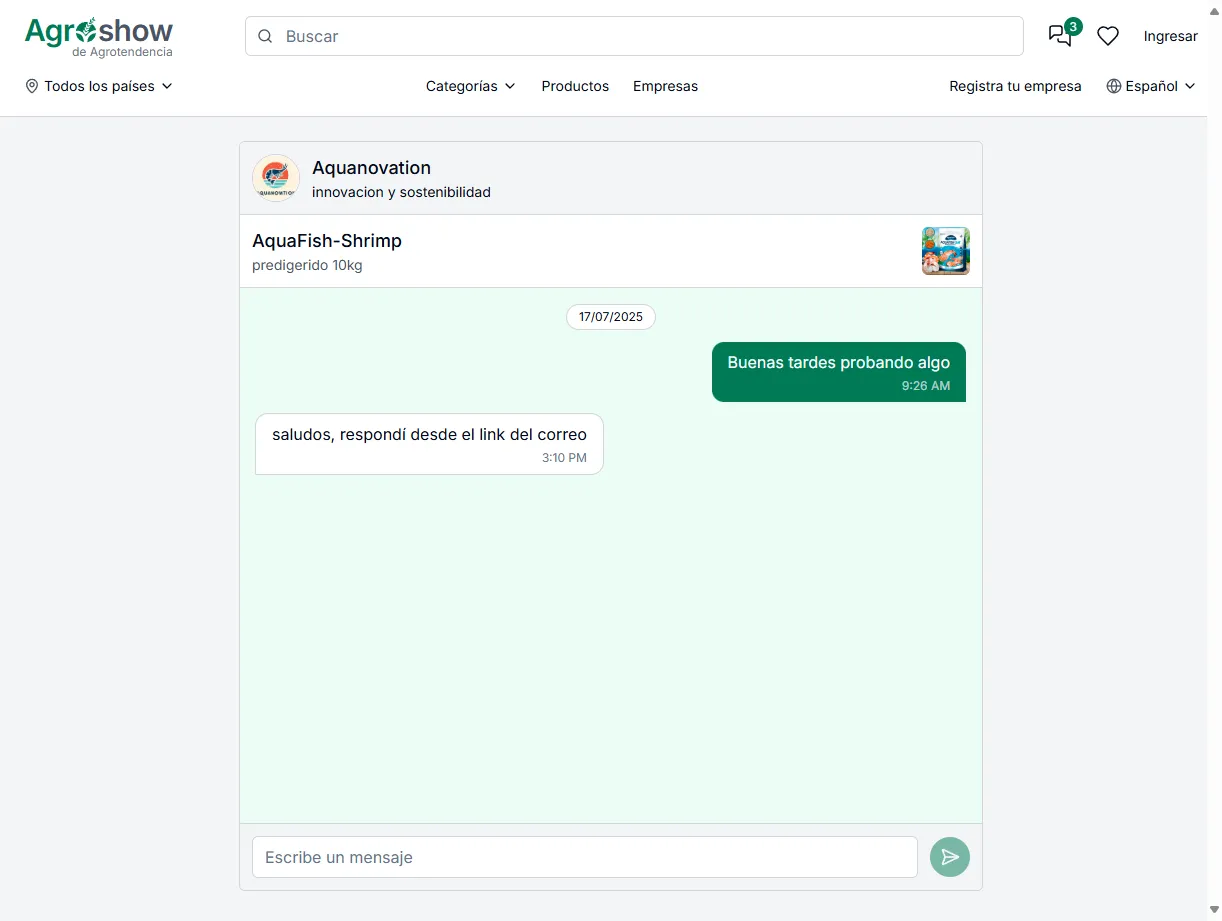 Agroshow chat interface