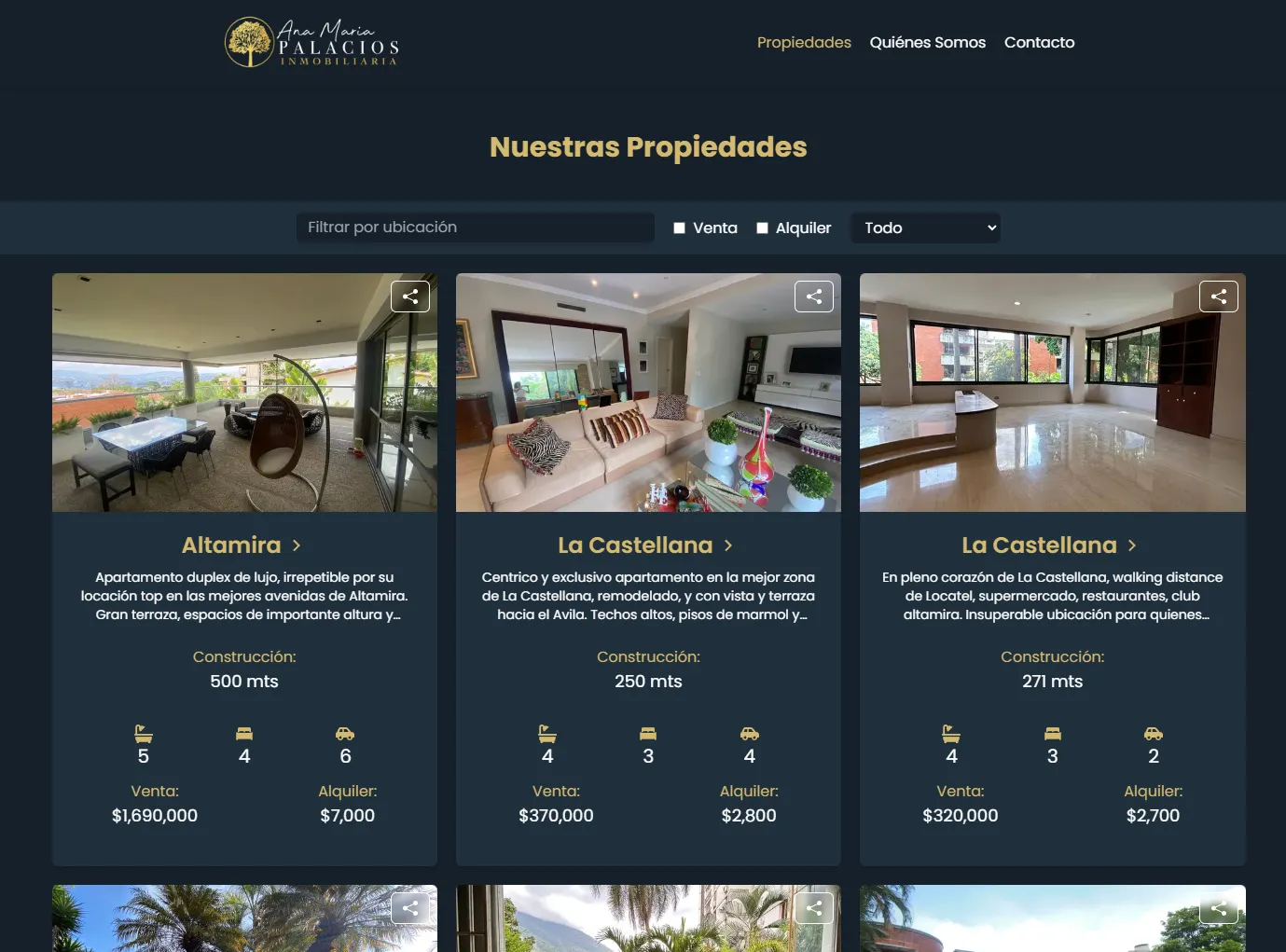 Properties listing